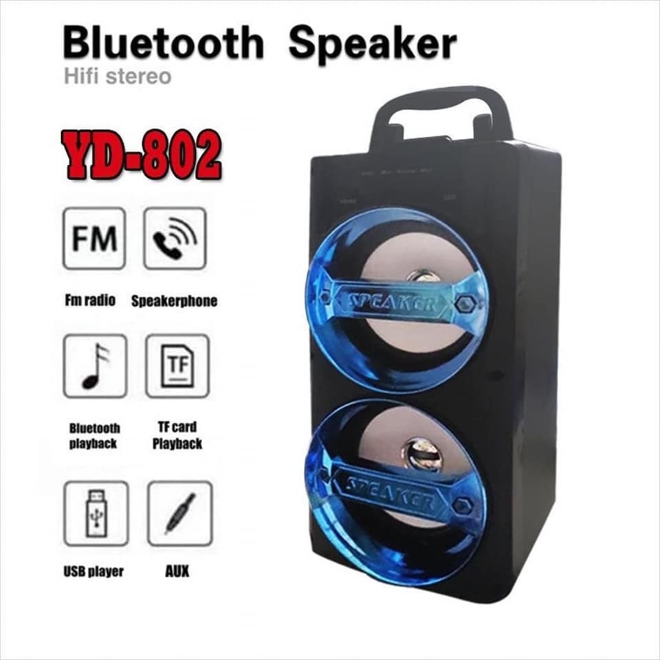 Speaker Bluetooth Karaoke YD-801 / 802  Free Mic Karaoke