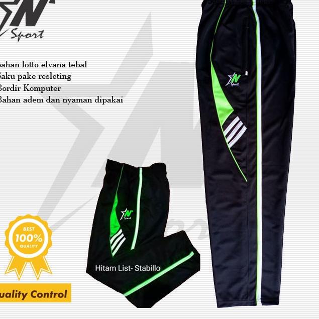 (SALE) Celana olahraga panjang pria wanita training trening sport lari joging senam original hitam k