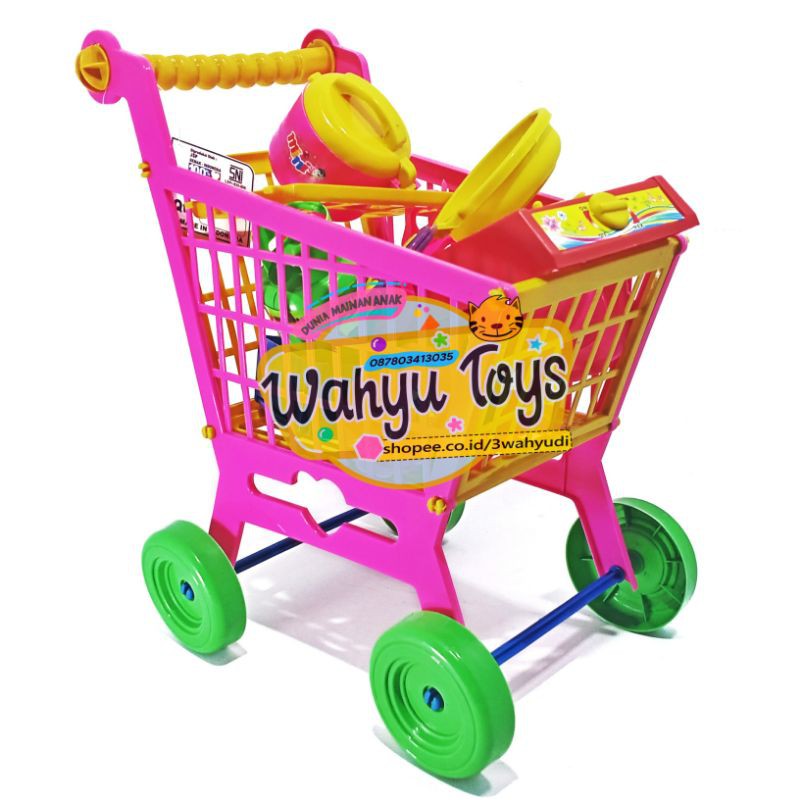 Mainan Anak Perempuan Troli Isi Alat masak Masakan Mainan Trolley Jumbo WJS001-2