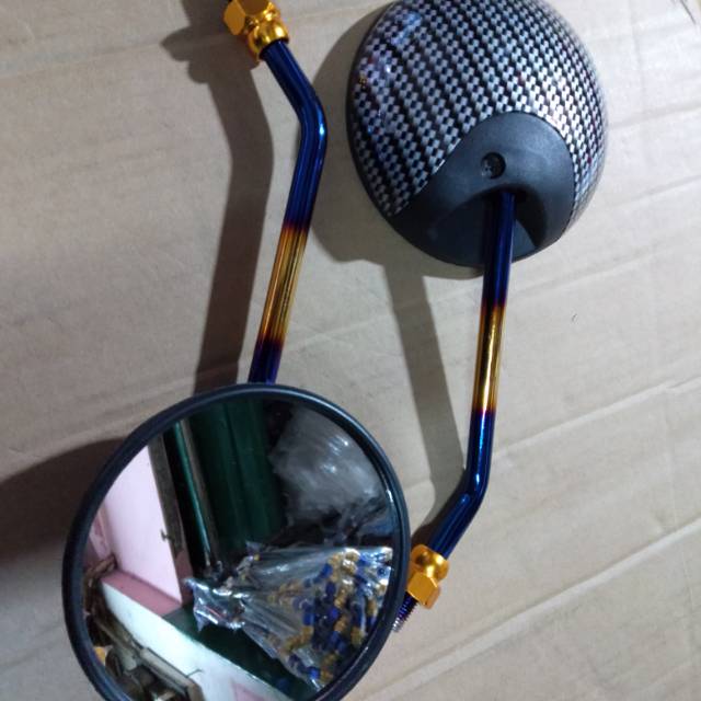 Spion sepion bulat karbon twotone yamaha fino mio smail mio m3 mios mioz dll