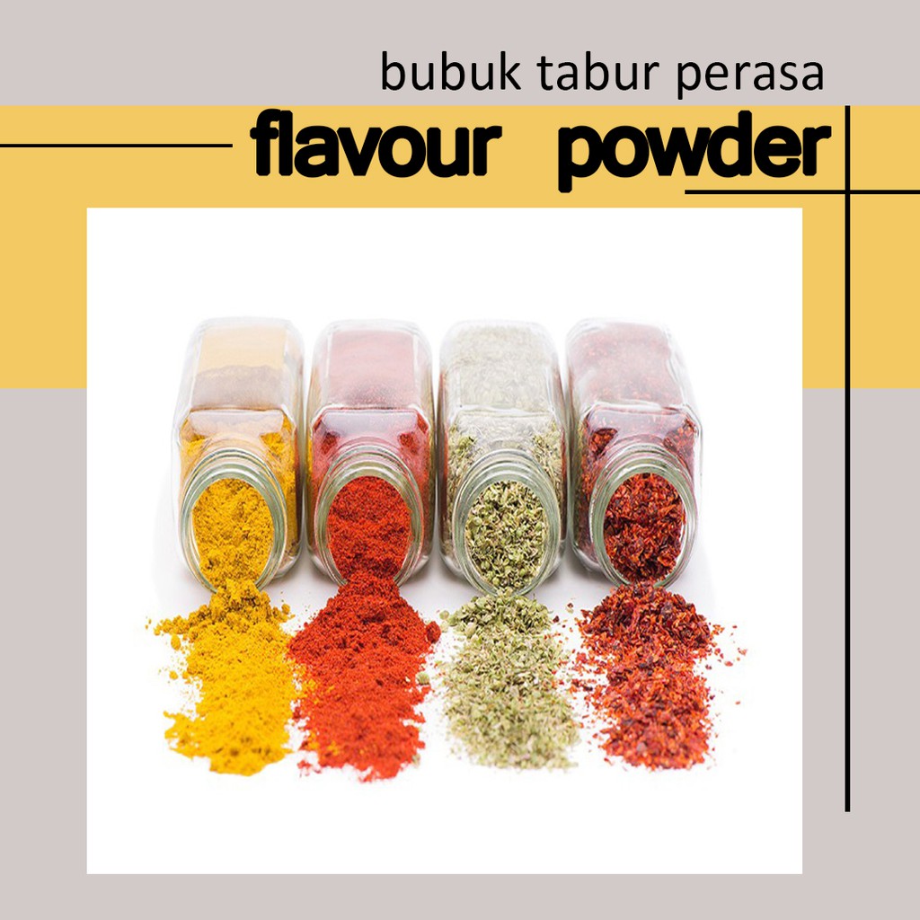 

BUMBU TABUR - BUBUK TABUR - BUBUK KENTANG BUMBU KENTANG - PERASA KERIPIK AYAM JAMUR SEASONING POWDER