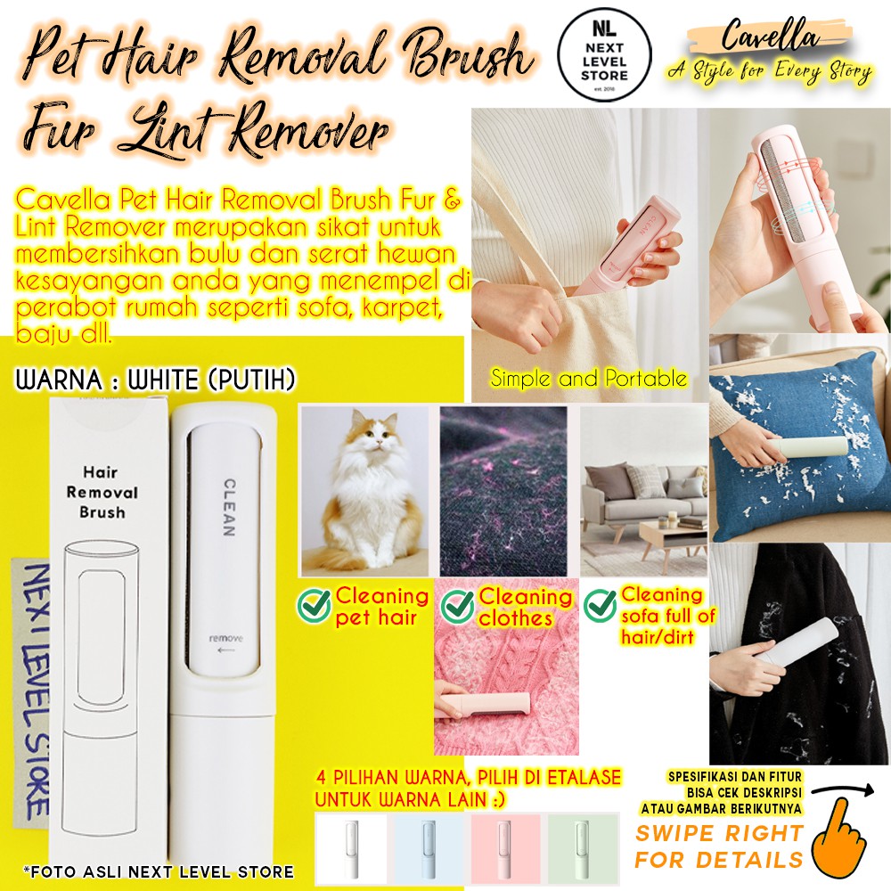 Pet Hair Removal Brush Lint Roll Pembersih Bulu Anjing Kucing Pets