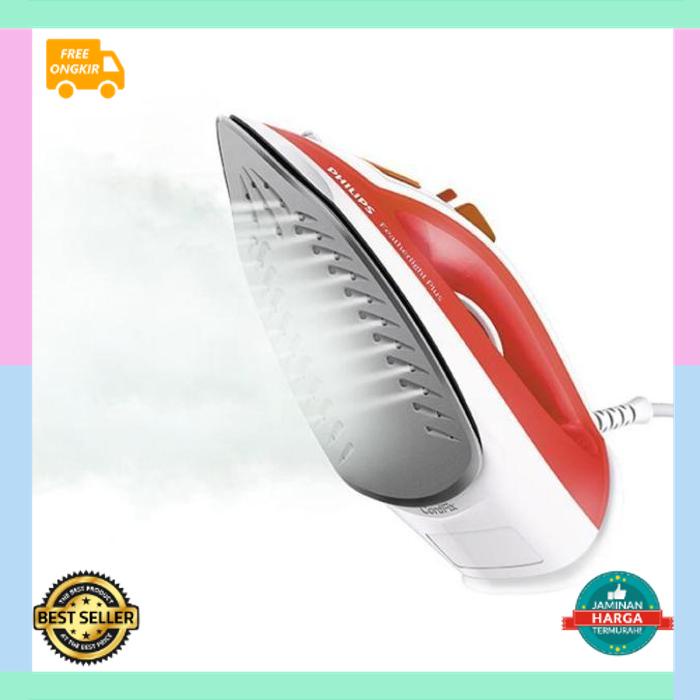 free ongkir Philips Steam Iron GC1424/45 - Red / Setrika Uap GC-1424/45 Low Watt