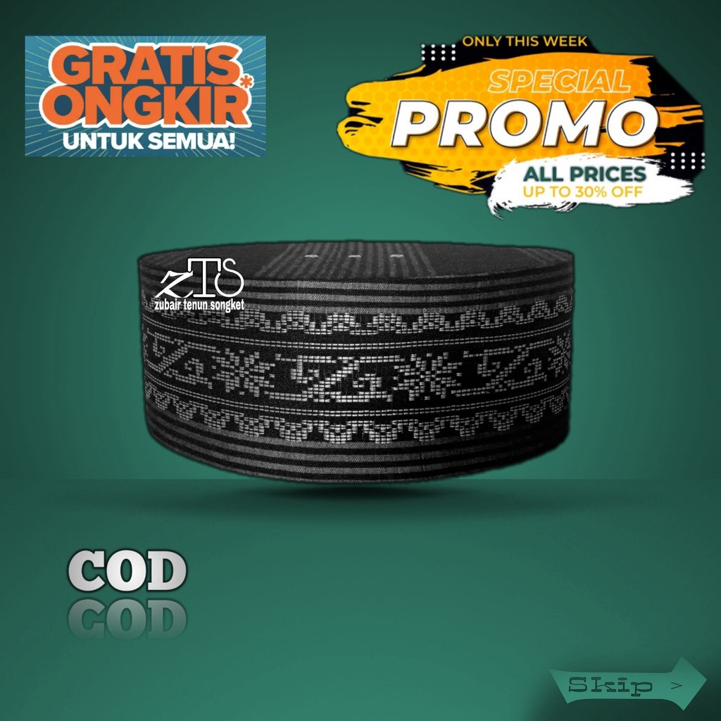 peci kopiah muslim khas melayu medan tenun songkok songket dipakai pesantren