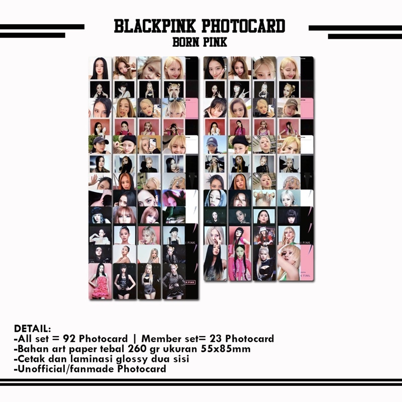 BLACKPINK BORN PINK PHOTOCARD