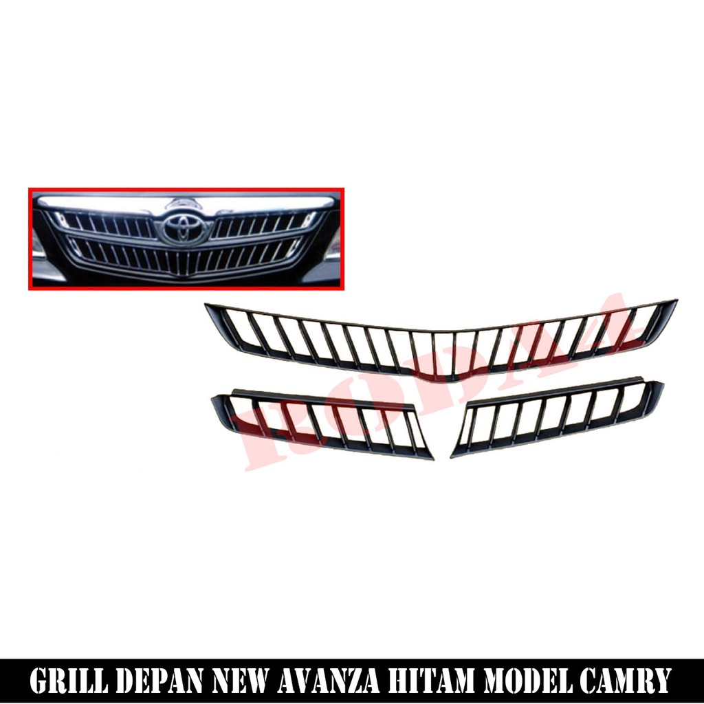 Front Grill Gril Depan Avanza - Xenia Model Camry HITAM DOFF