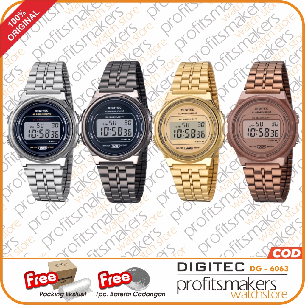 DIGITEC DG 6063 R / DG-6063R / DG6063 R Watch Jam Tangan ORIGINAL