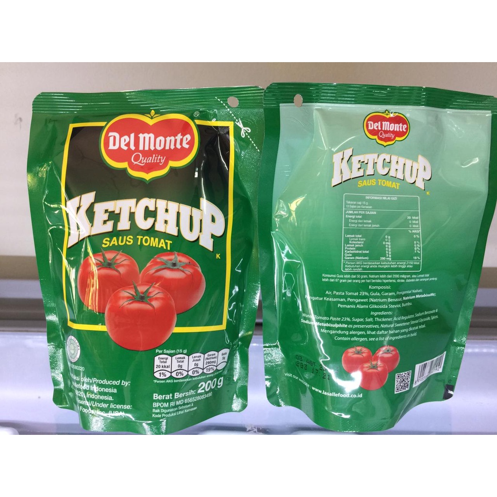 Saus Tomat Ketchup Delmonte 200 gr Standing Pouch