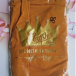 Jilbab Instan Bergo Syria Tali Polos By Nafisha Hijab-MUSTARD