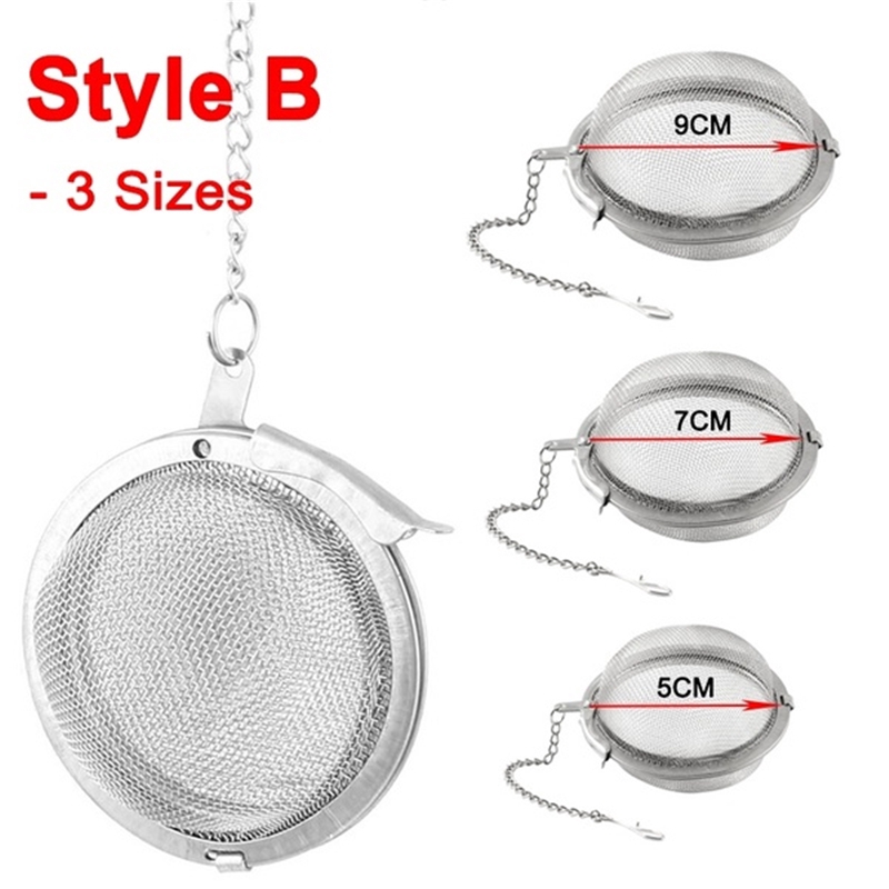 Stainless Steel Teakettle Locking Tea Filter / Seasoning Spice Strainer  Bal l/ Mesh Herbal Ball Tea Spice Strainer