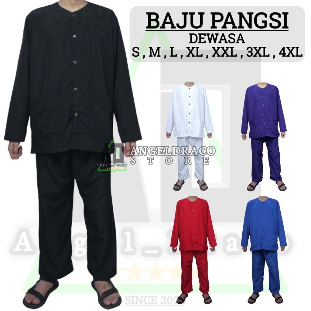 Stelan Baju Pangsi Sunda Betawi Laki Laki Dewasa Jumbo Murah S M L XL XXL XXXL XXXXL