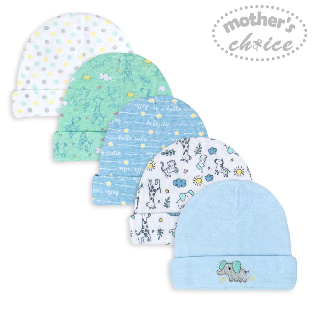 Mother's Choice Infant Caps 0-3M Per5Pcs -Topi Bayi