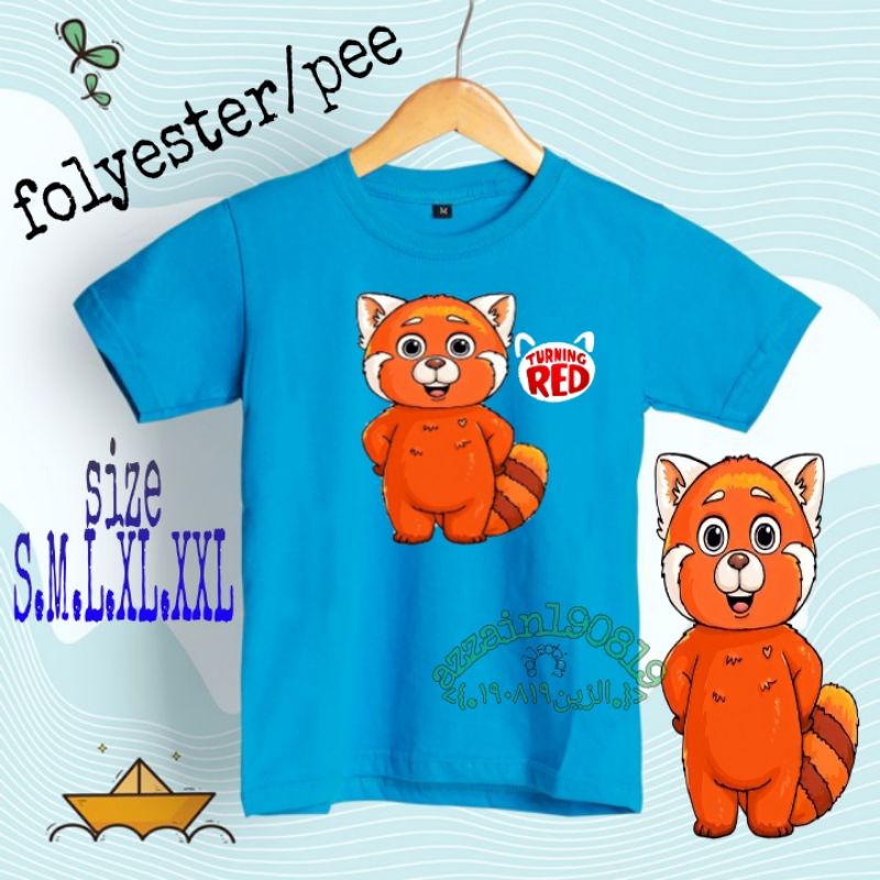 kaos TURNING RED/kaos anak TURNING RED/kaos TURNING RED unisex cowo/cewe/pashion laki-laki perempuan