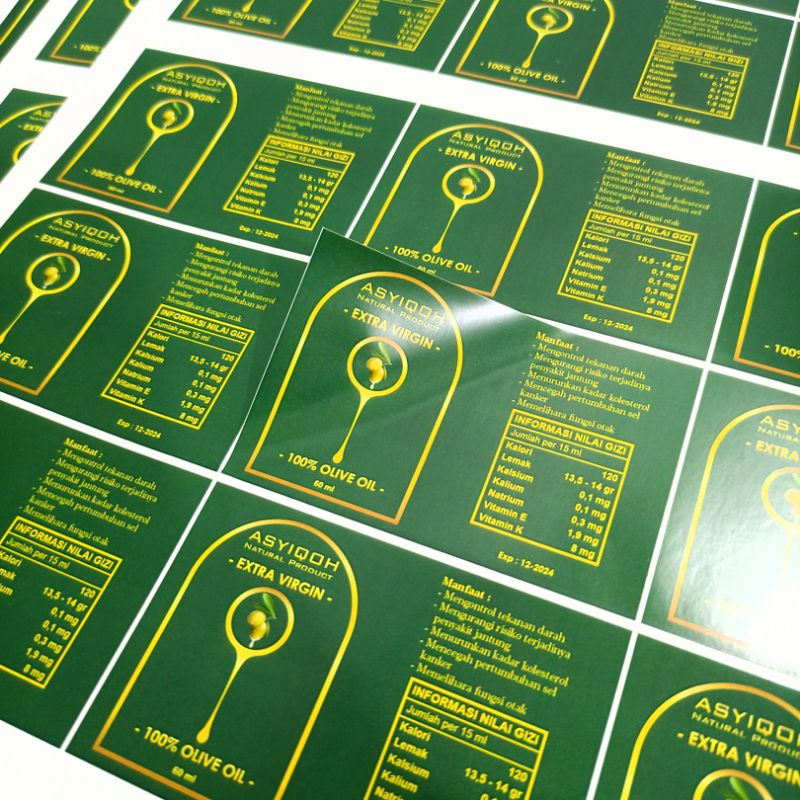 

Cetak Stiker + Cutting Stiker Chromo / Vynil / Transparan.Stiker Sticker Produk / Label Kemasan