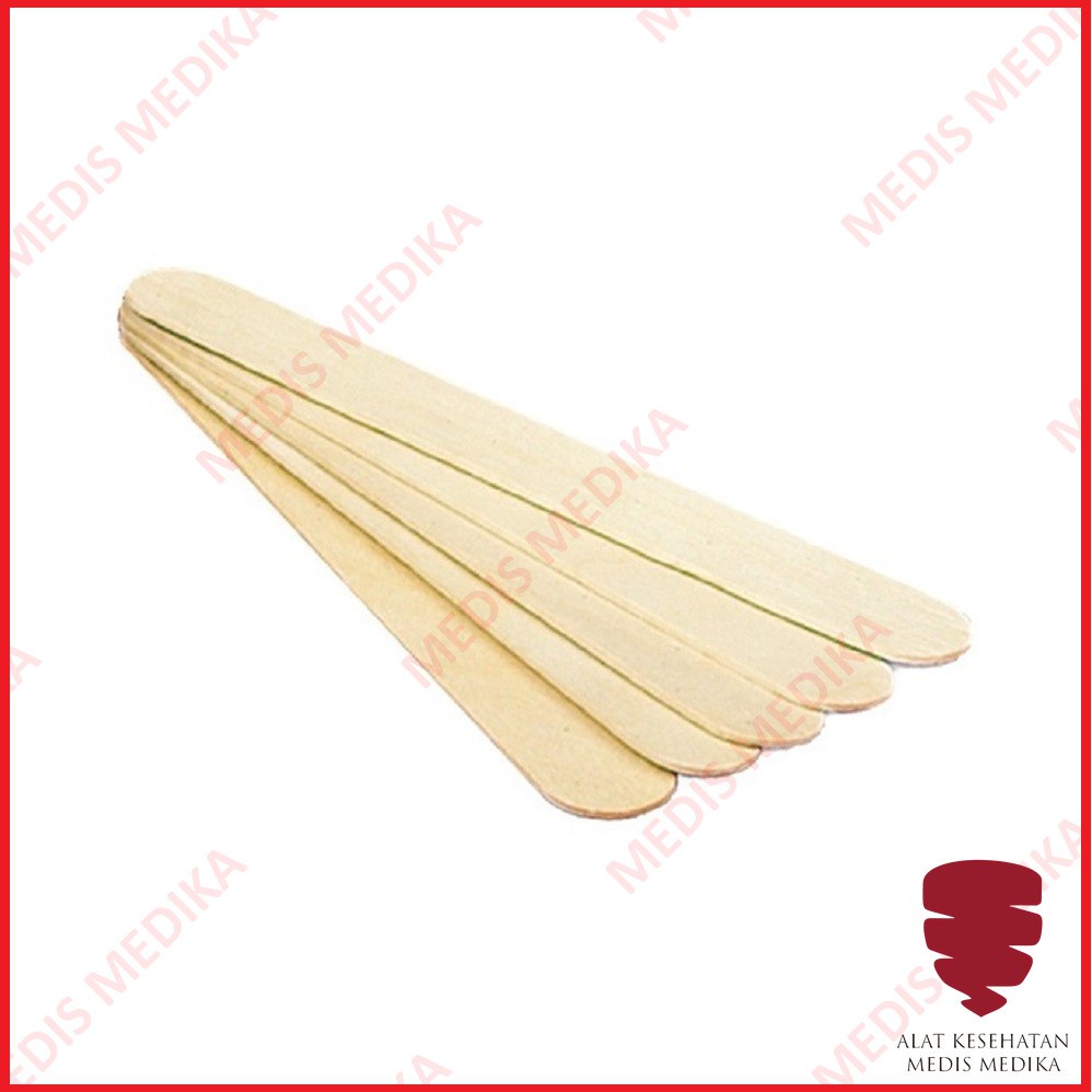 Tong Spatel Kayu OneMed Sudip Lidah Wooden Tongue Depressor Spatula Sundip Lidah Disposable Isi 100