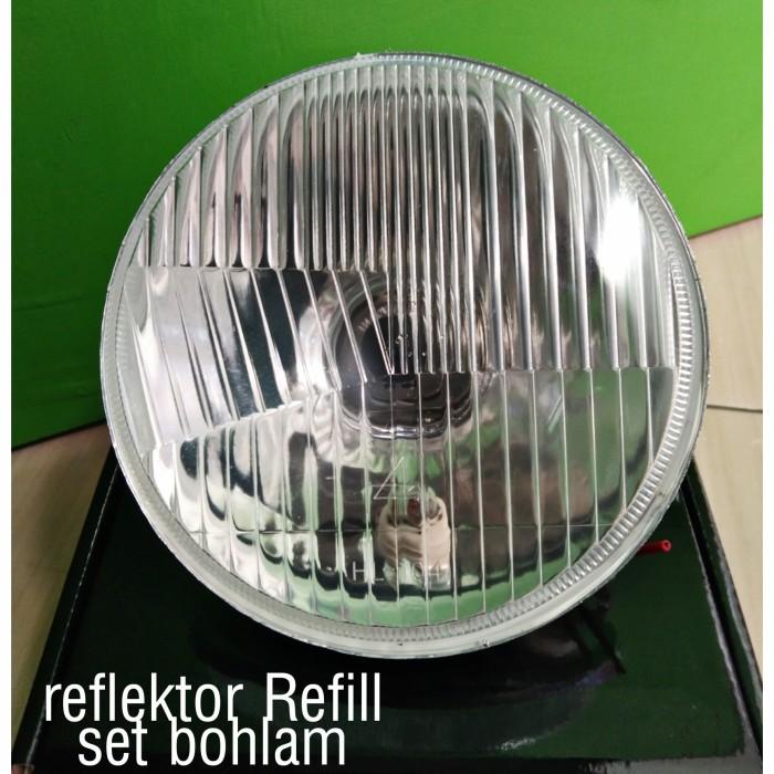 Reflektor Refill 5,75 Inch Kaca H4 Dan Jute Set Lampu Senja
