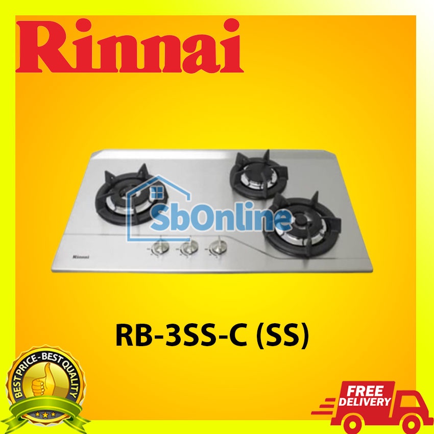 RINNAI Kompor Tanam Gas 3 Tungku - RB 3SS C (SS)