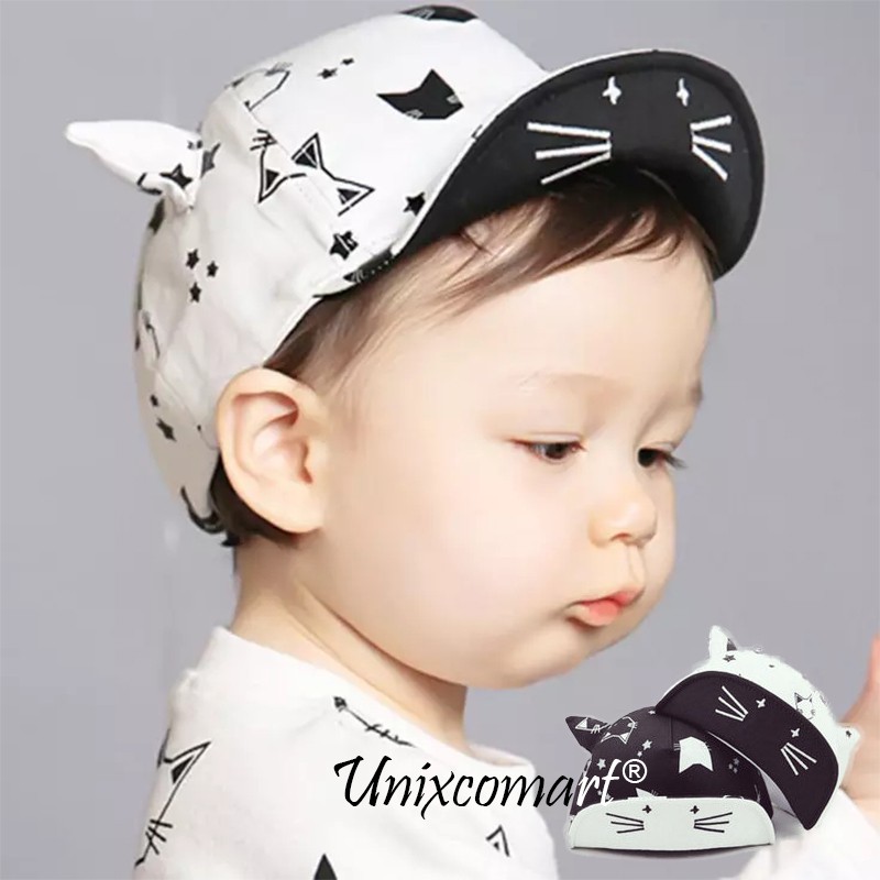 Topi Anak Bayi TOTOCAT Star Hat BW Topi Anak Bayi Lucu Bintang Kucing