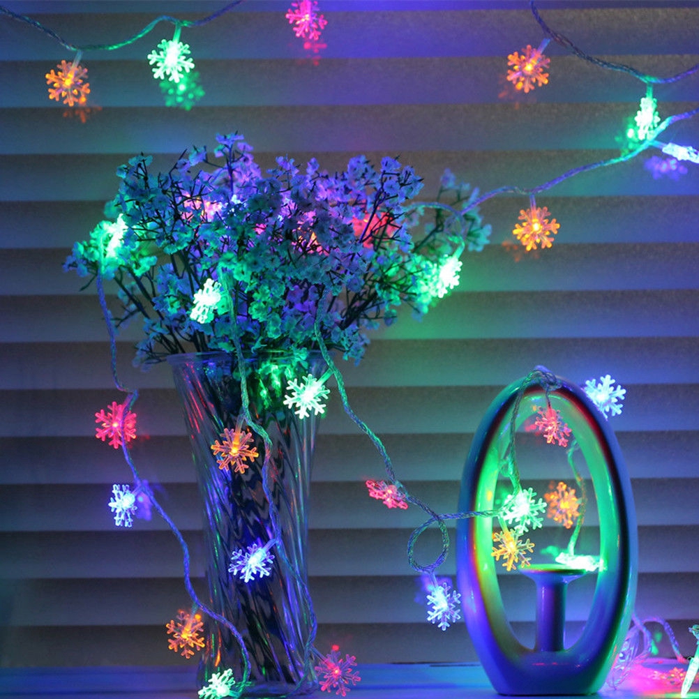 Bayar Di Tempat Lampu String 20 LED Bentuk Kepingan Salju Bayar Di Tempat Lampu String 20 LED Bentuk Kepingan Salju