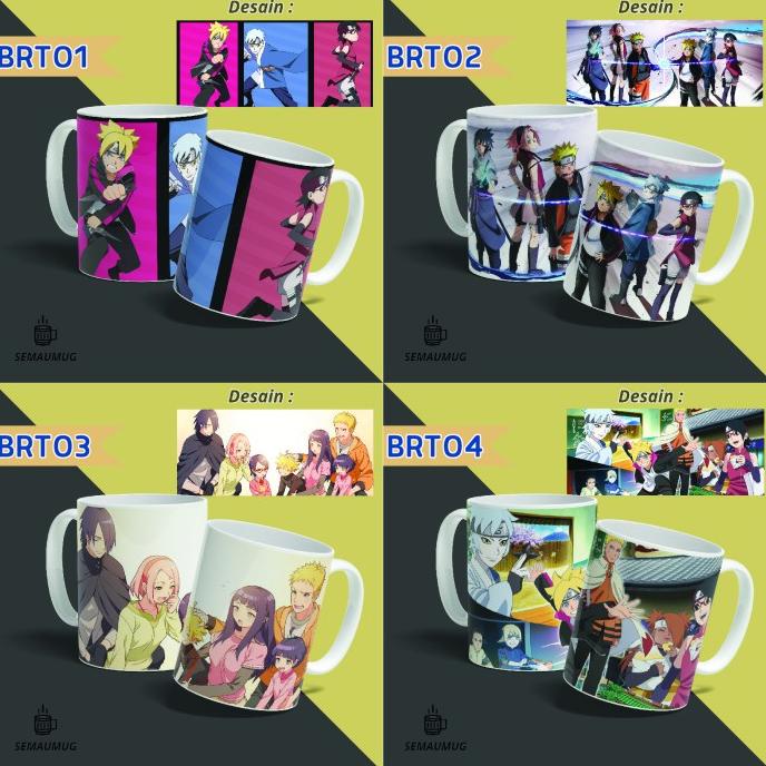 ,,,,,,,] MUG BORUTO JIGEN KARA KADO ANIME GELAS CANGKIR PRINT CUSTOM SEMAUMUG