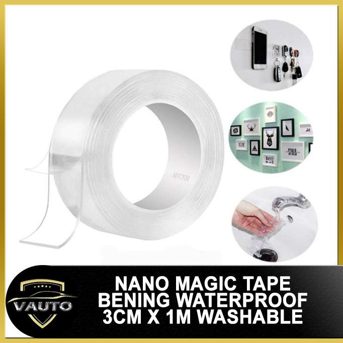 

Diskon DOUBLE TAPE Nano Magic Tape Bening Tahan Air 30mmX1m Acrylic Washable Big Sale