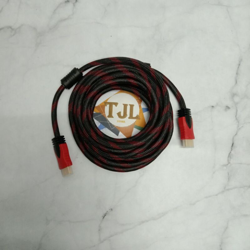 KABEL HDMI JARING 1080P V1.4 3D 5 Meter / HDMI 5METER / KABEL HDMI UNTUK TV MONITOR 5METER/ KABEL HDMI JARING BAGUS ULTRA HD 5 METER