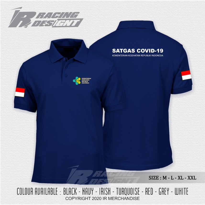 Poloshirt Kaos Polo Satgas Covid 19 Kementerian Kesehatan Terbaru Kualitas Distro Shopee Indonesia