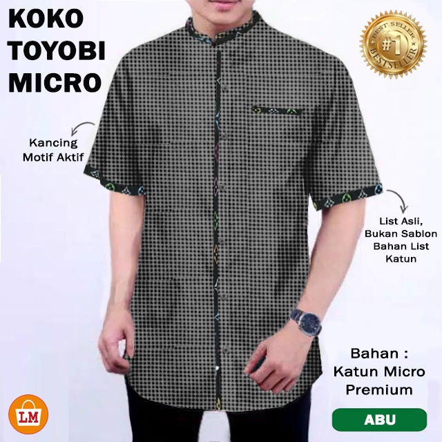 TERMURAH TERBARU Baju Muslim Pria Koko TOYOBI MICRO Bahan Katun Micro LMS 24045 24049