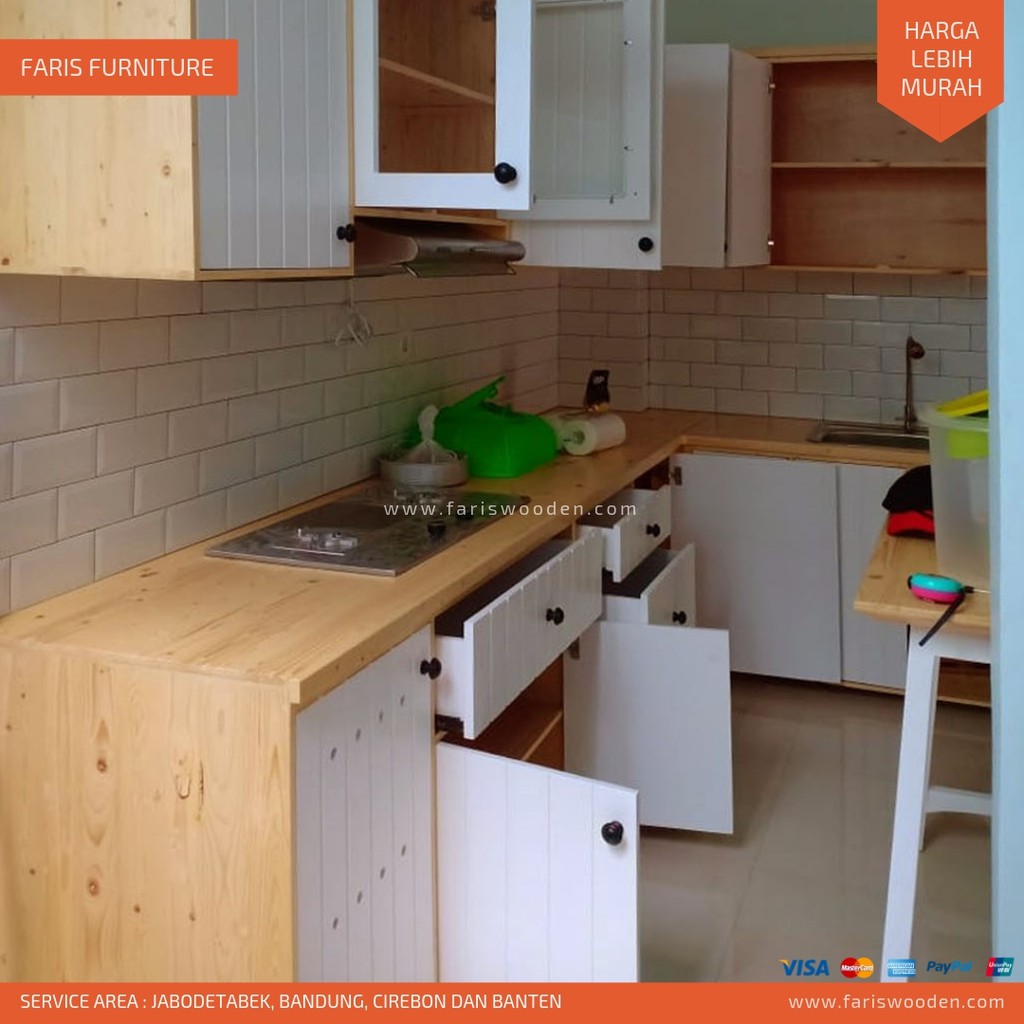 Kitchen Set Lemari Dapur Jati Belanda Harga Permeter Shopee Indonesia