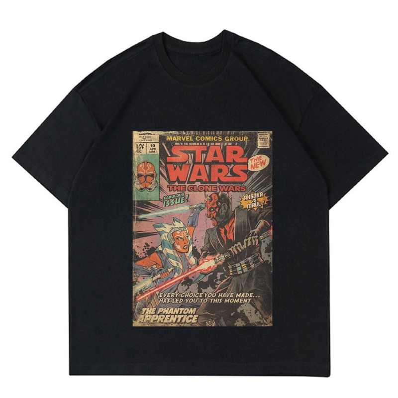 KAOS VINTAGE STAR WARS | T-SHIRT COMIC STARWARS VINTAGE | KAOS BAJU STARWARS H&M