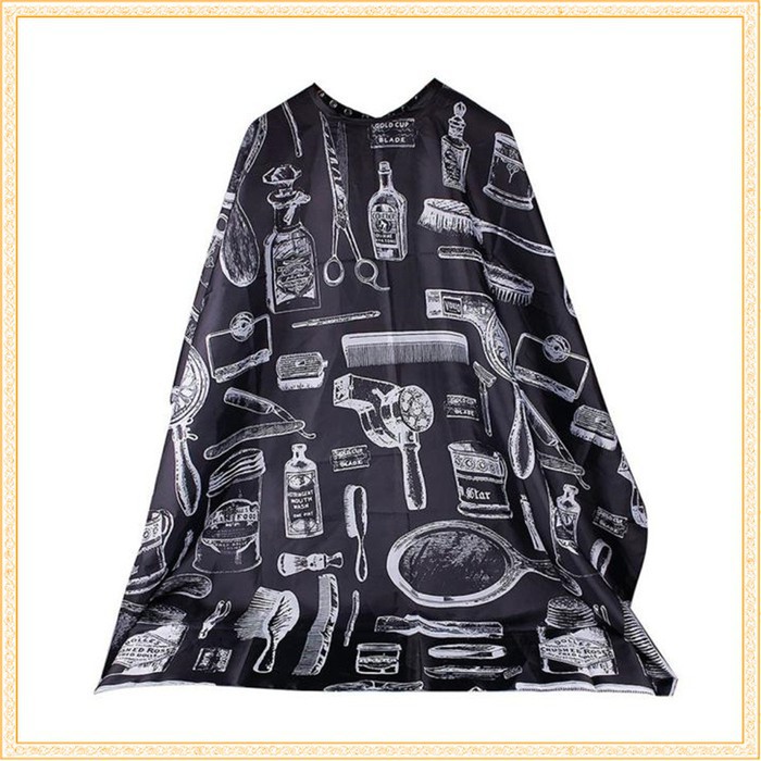 NEW ARRIVAL Courtier Jubah Apron Pangkas Rambut Salon Barbershop Cape WB01 Black Grab Medan