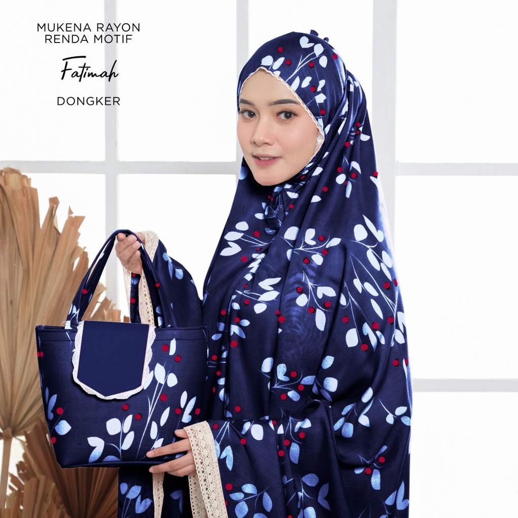 PUSAT MUKENA TASIK - MUKENA DEWASA RENDA RAYON MOTIF FATIMAH