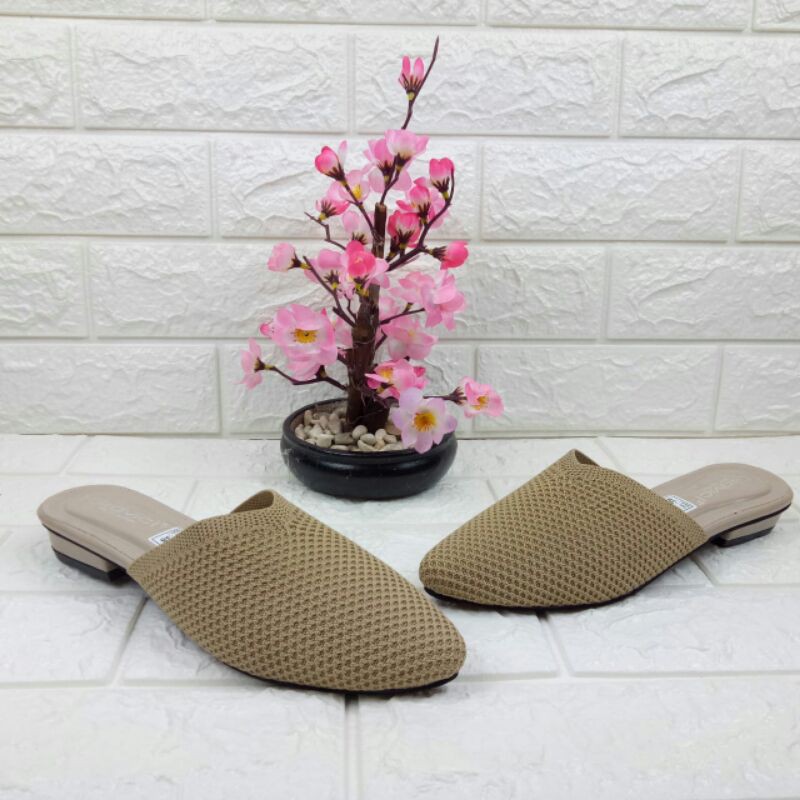 Mules slip on sandal wanita ESEF 56 hells 2 cm