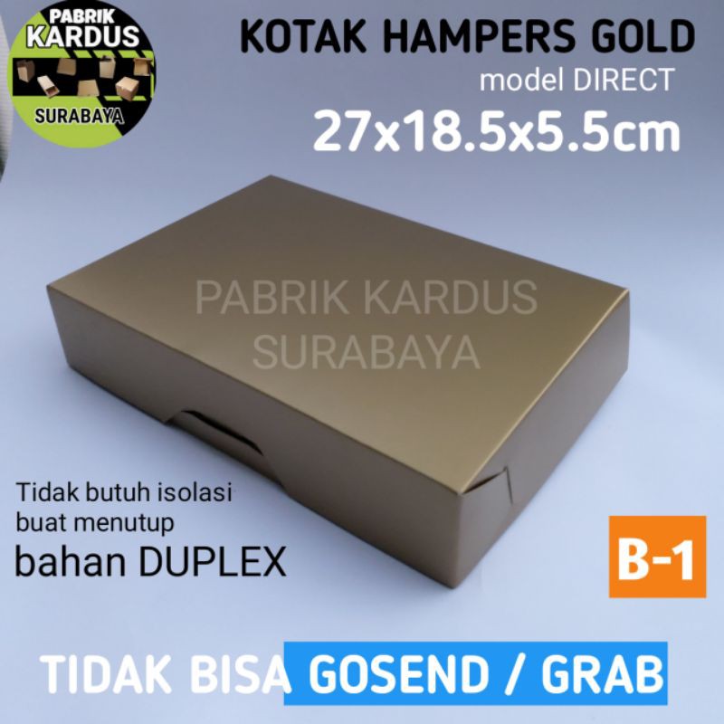 

ISI 10 KOTAK HAMPERS GOLD B-1 DUPLEK KARDUS BOX BAJU HIJAB DUS KAOS PACKING