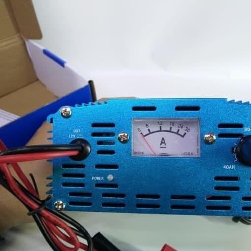 Charger aki Otomatis 20Ampere Cas Aki Mobil 20A Sunpro