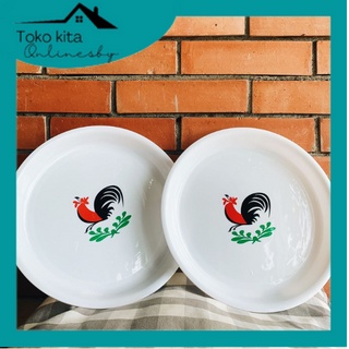 NP 02 NP 01 Nampan Ukuran Besar & Sedang/Nampan Plastik Murah Motif Ayam/ Nampan Plastik Putih Motif