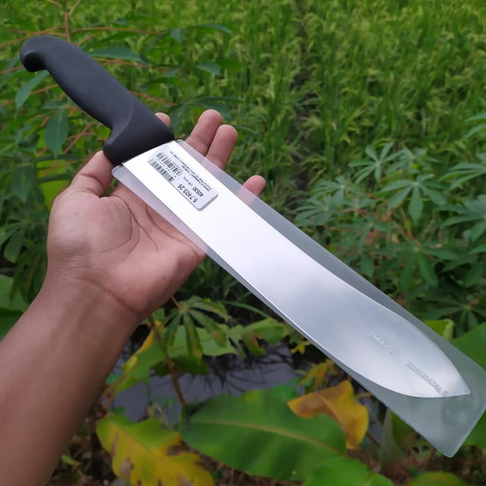ID PISAU SEMBELIH BULLNOSE 25 CM VICTORINOX BUTCHER KNIFE 5.7403.25 BLACK FIBROX HANDLE ORIGINAL
