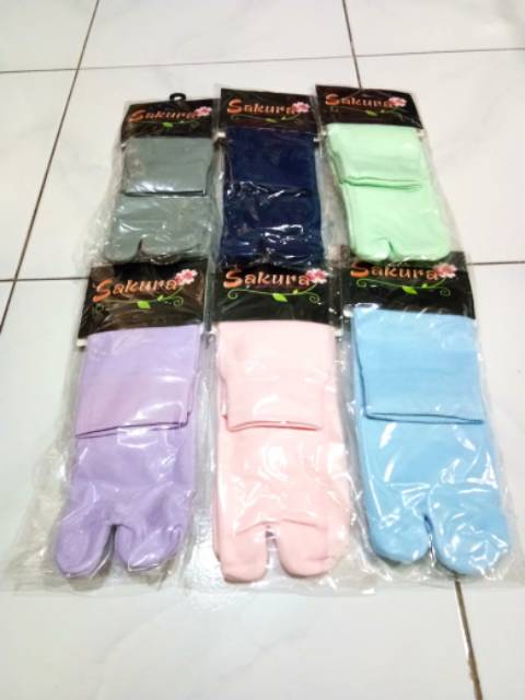 Kaos Kaki Muslim 2 Jari POLOS Sakura