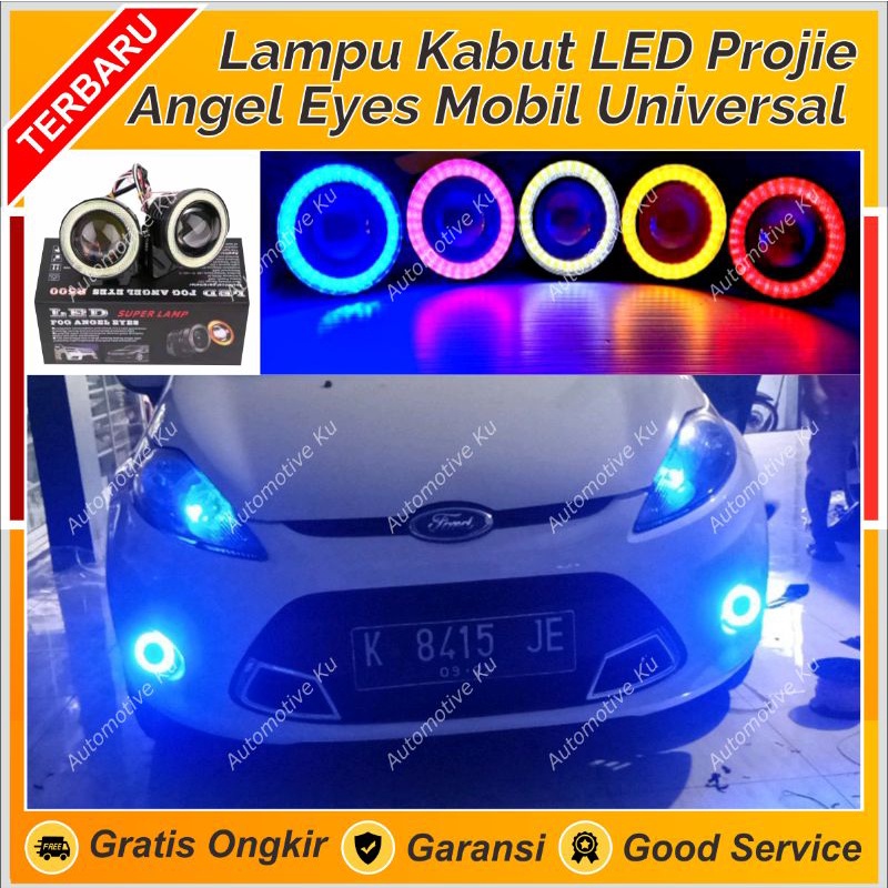 LAMPU ANGEL EYE MOBIL KABUT LED FOGLAMP PROJIE TEMBAK KABUT 89 MM 89MM 2 MODE TERMURAH : AVANZA XENI