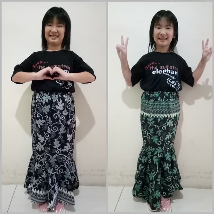 rok batik duyung anak