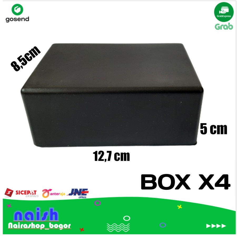 Jual Box x4 Kotak Casing Plastik X4 hitam,DIY,komponen ukuran 12x6