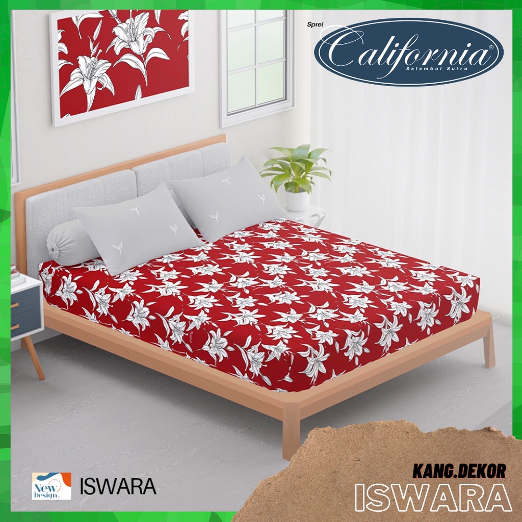 SPREI CALIFORNIA MOTIF ISWARA QUEEN KING SINGLE SIZE 160X200 180X200 120X200 SPREI NO 1 2 3 MURAH SE