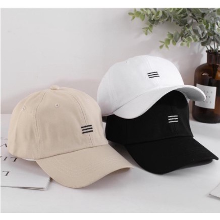 Topi Bisbol Bordir Garis Tiga Kualitas Premium Terbaru