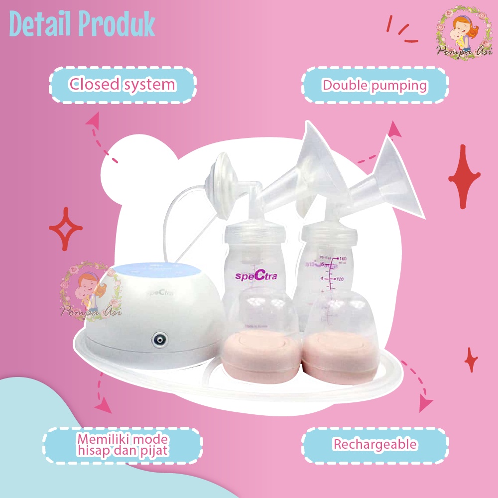 Spectra M1 Dual Pump &amp; Rechargable Breast Pump Electric Perlengkapan Asi Bayi By Mallpompaasi