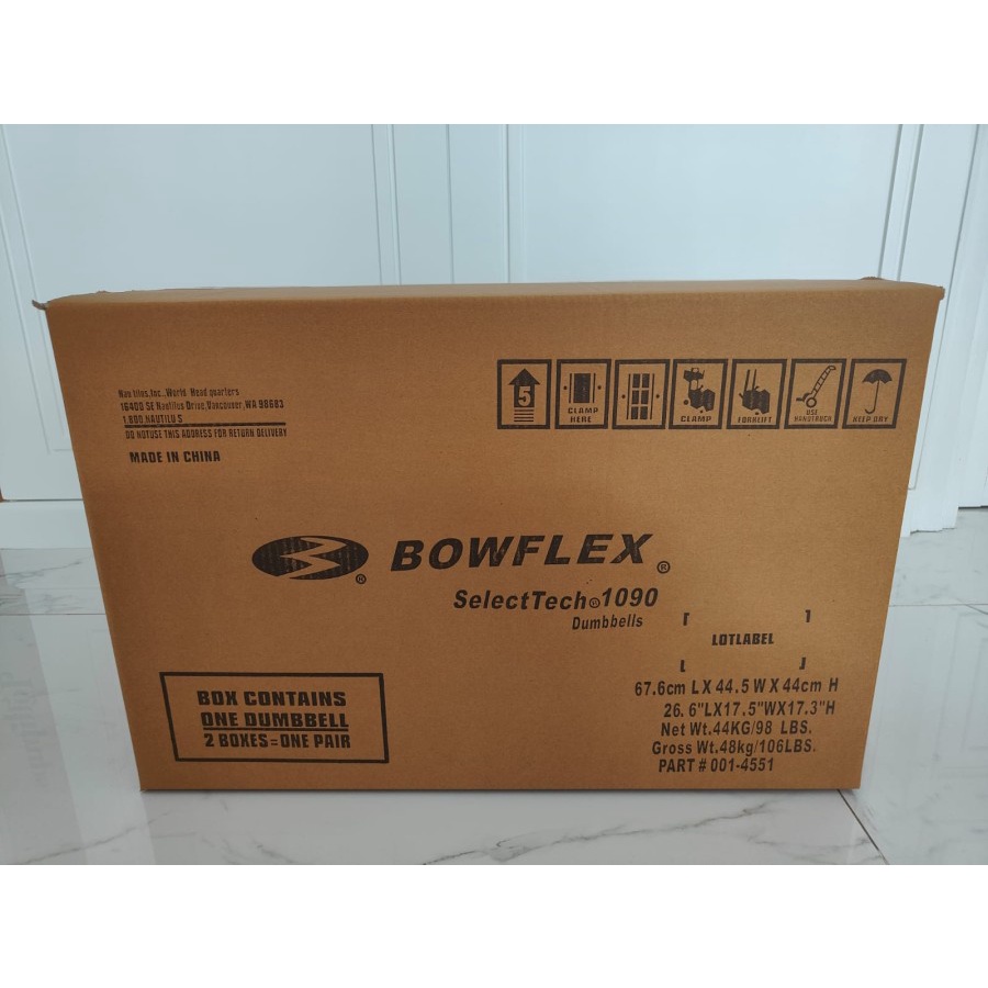 Bowflex SelectTech 1090i Dumbell/Barbel/Homegym/Fitness max 90 pounds adjustable dumbbell