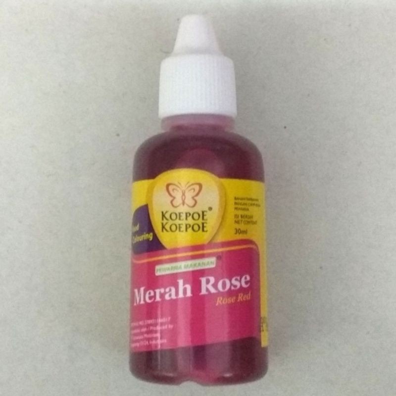 PEWARNA MAKANAN KOEPOE 30ML MERAH ROSE