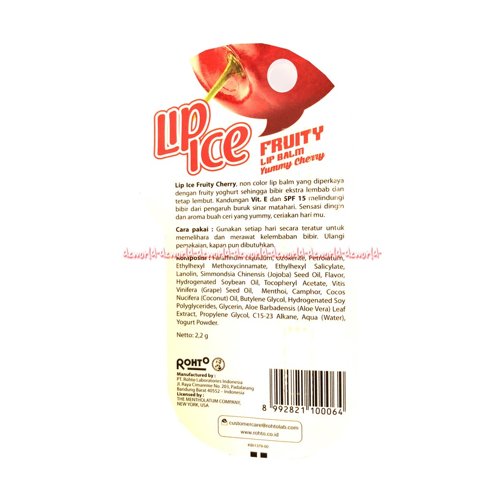 Lip Ice Fruity Lip Balm Yummy Cherry Lipgloss