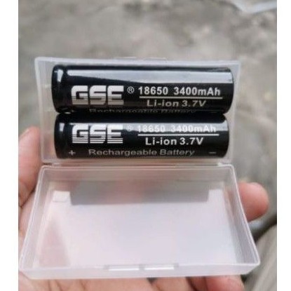 baterai 18650 gse hitam 3400mah