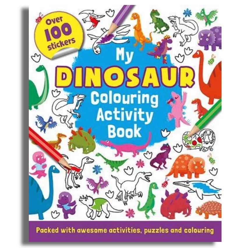 Buku Mewarnai Anak My Dinosaur Colouring and Puzzle Activity Book