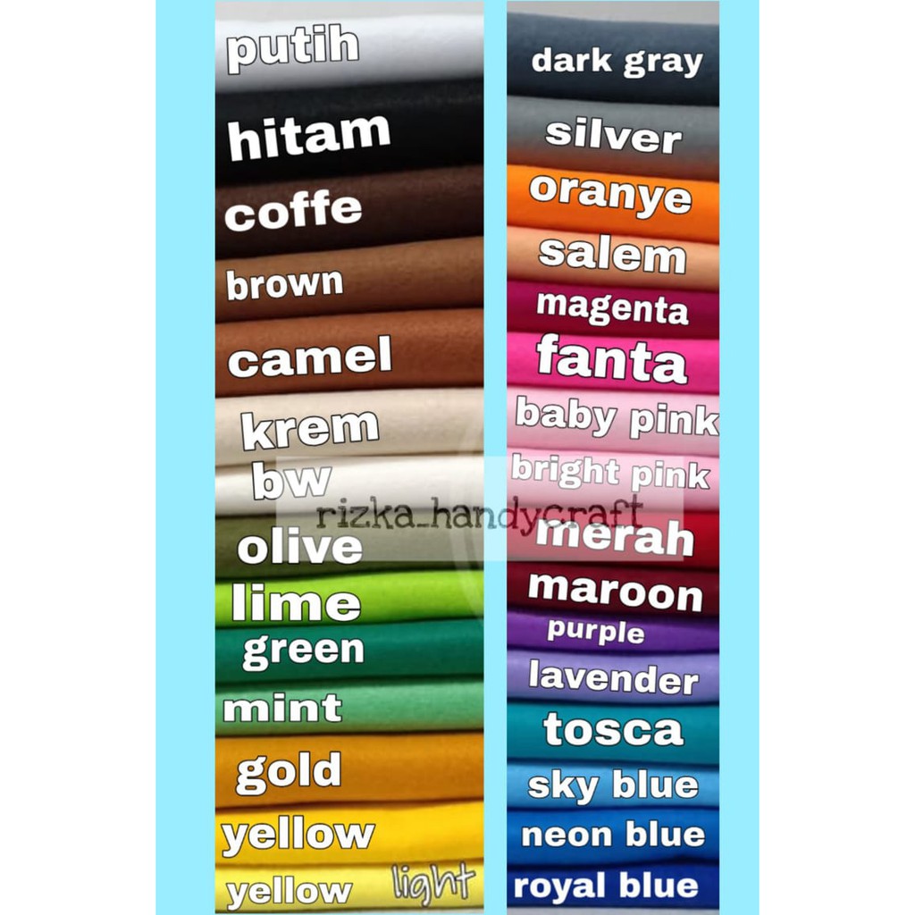 Kain flanel lembaran /meteran murah - kain flanel DIY murah bahan kerajinan